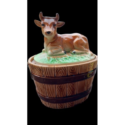 361 - A JERSEY COW AND COW LID BUTTER DISH