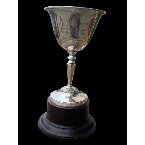 486 - BIRMINGHAM SILVER TROPHY ENGRAVED ON BASE retailed by sharman d neill ltd 22 donegal place 162.85grm