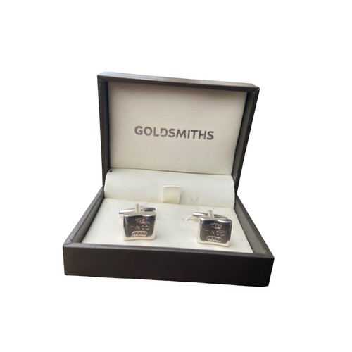 501 - BOXED GENUINE TIFFANY AND CO SILVER CUFF LINKS