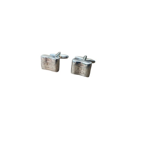 501 - BOXED GENUINE TIFFANY AND CO SILVER CUFF LINKS