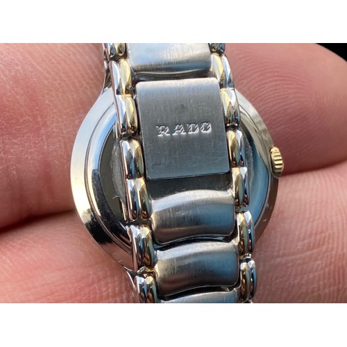 506 - A NEW RADO HDS QUARTZ IN BOX WITH PAPERS  IN STEEL AND GOLD