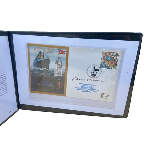 507 - A SIGNED TITANIC FIRST DAY COVER PERSONALLY AUTOGRAPHED BY THE TITANIC SURVIVOR MRS ELEANOR SHUMAN