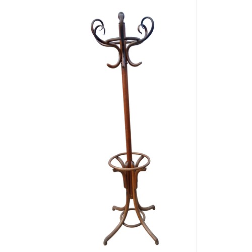 584 - AN ANTIQUE BENTWOOD COAT STAND