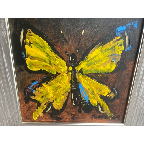 589 - THE BUTTERFLY OIL ON BOARD BY R.KEFFER 18