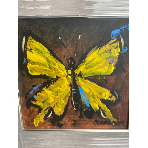 589 - THE BUTTERFLY OIL ON BOARD BY R.KEFFER 18