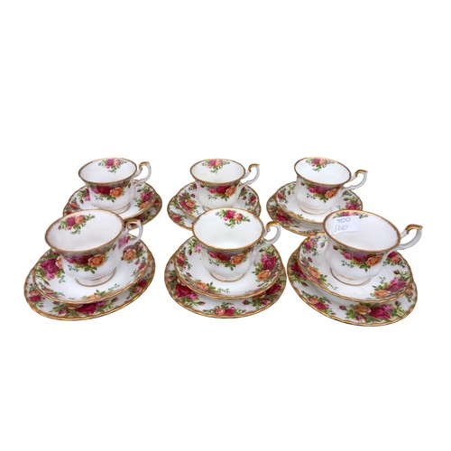 591 - 18 PIECE OLD COUNTRY ROSE TEA SERVICE