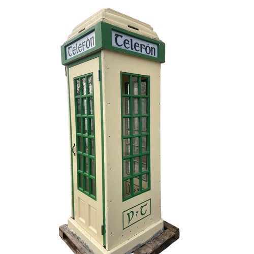 600 - AN ORIGINAL IRISH TELEPHONE BOX CIRCA 1940s THIS IS A RARE OPPORTUNITY TO ACQUIRE ONE OF THE MOST IC... 