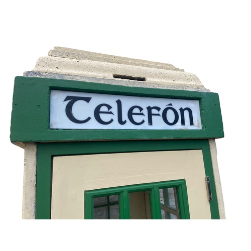 600 - AN ORIGINAL IRISH TELEPHONE BOX CIRCA 1940s THIS IS A RARE OPPORTUNITY TO ACQUIRE ONE OF THE MOST IC... 