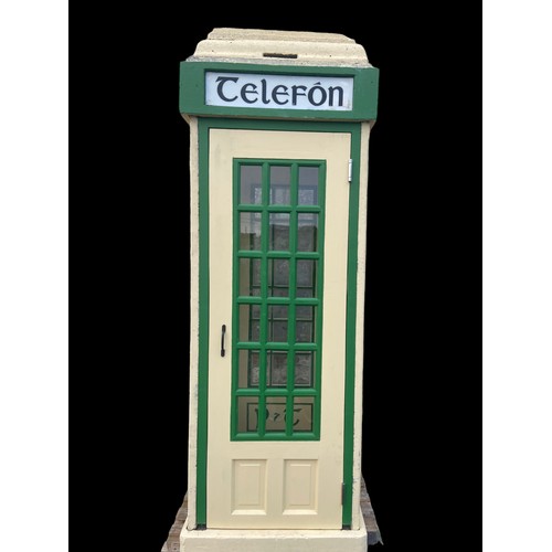 600 - AN ORIGINAL IRISH TELEPHONE BOX CIRCA 1940s THIS IS A RARE OPPORTUNITY TO ACQUIRE ONE OF THE MOST IC... 