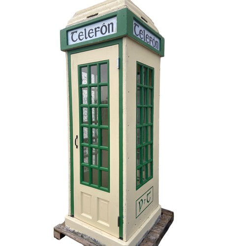 600 - AN ORIGINAL IRISH TELEPHONE BOX CIRCA 1940s THIS IS A RARE OPPORTUNITY TO ACQUIRE ONE OF THE MOST IC... 