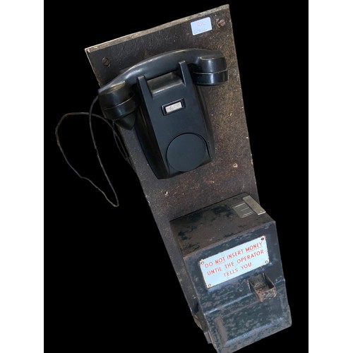 601 - AN ORIGINAL IRISH POST AND TELEGRAPH EDDISON BAKOLITE PUBLIC PAYPHONE STAMPED P&T WITH REFERNCE NUMB... 