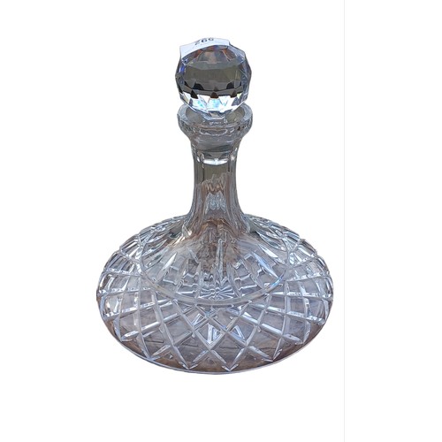 592 - A GALWAY CRYSTAL SHIPS DECANTER