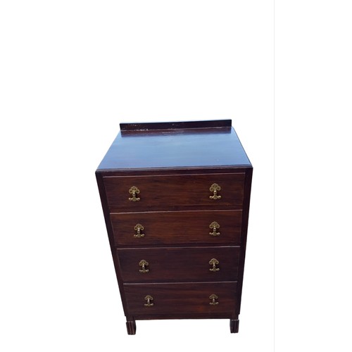 2 - MAHOGANY 4 DRAWER CHEST