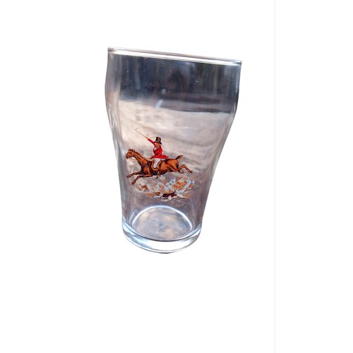 14 - 6 VINTAGE HUNTSCENE GLASSES