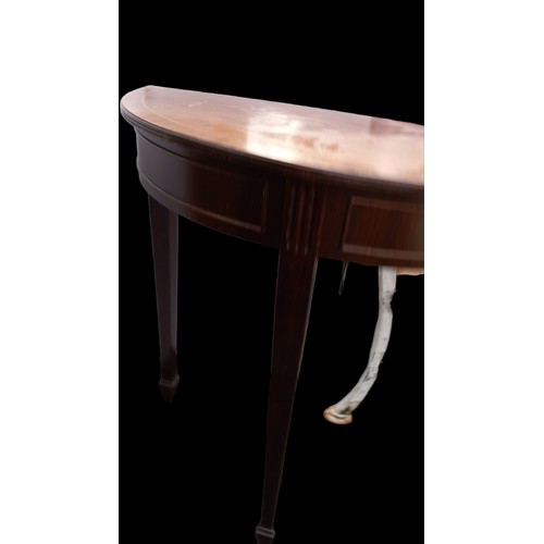 51 - INLAID HALF MOON TABLE