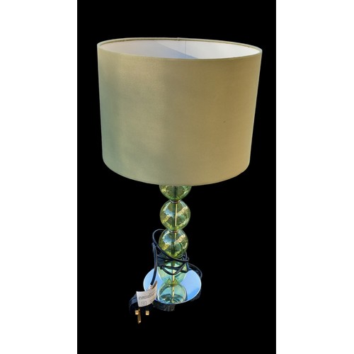 52 - MATCHING GREEN FLOOR LAMP & TABLE LAMP