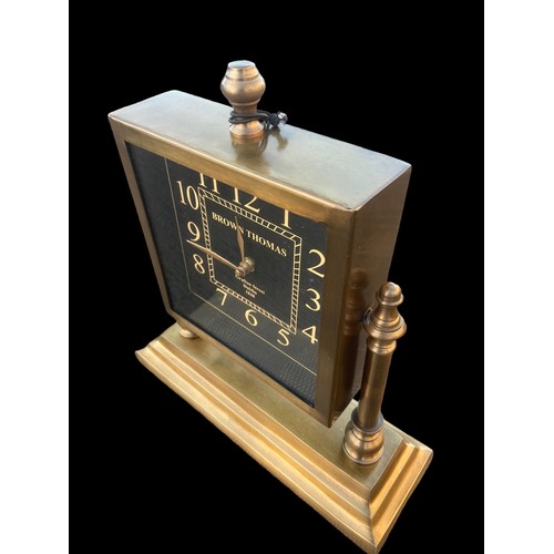 134 - A NEW BRONZED FINISH MANTLE CLOCK