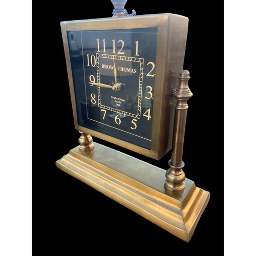 134 - A NEW BRONZED FINISH MANTLE CLOCK