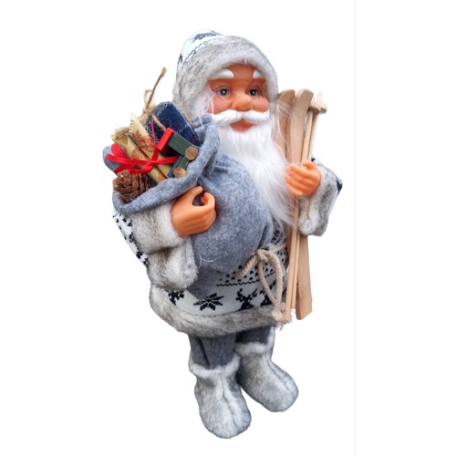 173 - A SANTA  CLAUS FIGURE WITH SKIs