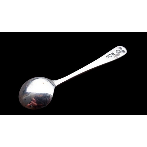 190 - A SHEFFIELD 1965 MUSTARD SPOON BY FRANCIS HOWARD LTD