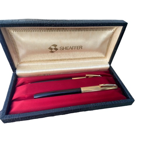 72 - A  SHEIFER GOLD ELECTRO PLATED PEN AND PENCIL SET IN ORIGINAL BOX