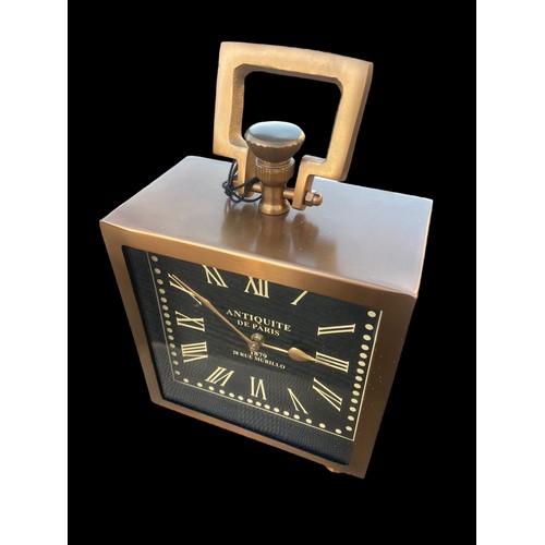 286 - A NEW BRONZED FINISH CLOCK