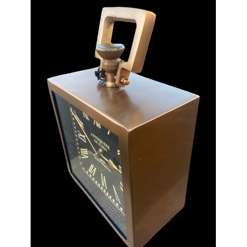 286 - A NEW BRONZED FINISH CLOCK