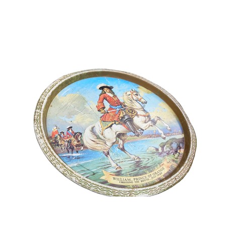 289 - A TINPLATE WILLIAM OF ORANGE TRAY