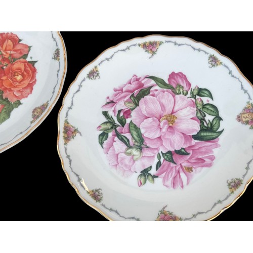 319 - 6 LIMITED EDITION ROYAL ALBERT FLOWER PLATES 3 OF WHICH BOXED WITH CERTIFICATES