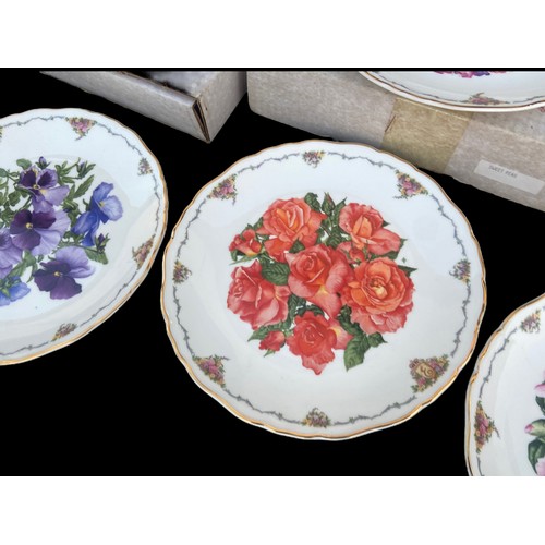 319 - 6 LIMITED EDITION ROYAL ALBERT FLOWER PLATES 3 OF WHICH BOXED WITH CERTIFICATES