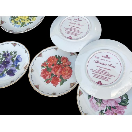 319 - 6 LIMITED EDITION ROYAL ALBERT FLOWER PLATES 3 OF WHICH BOXED WITH CERTIFICATES