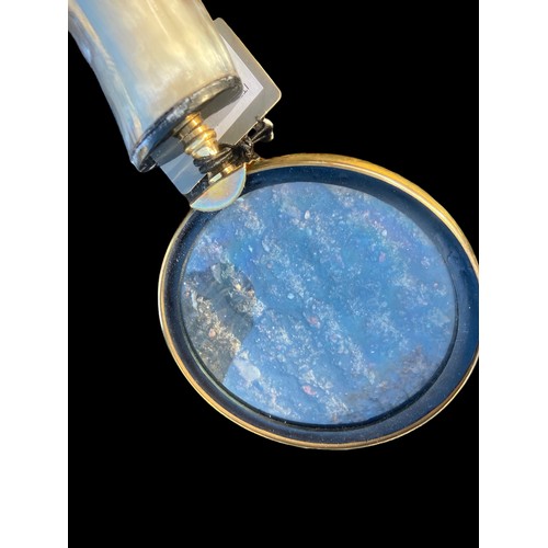 349 - A NEW NEW MAGNIFYING GLASS IN HORN HANDLE STYLE