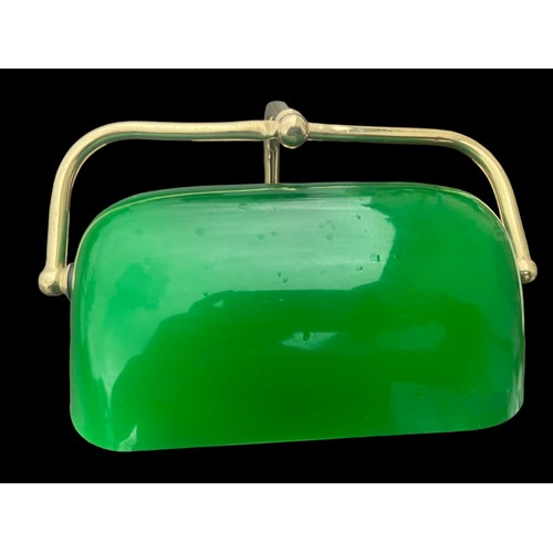 360 - A GREEN GLASS SHADE BANKERS LAMP