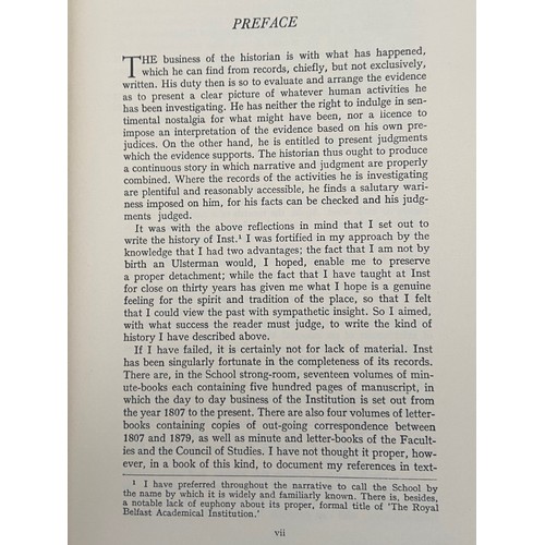 381 - THE HISTORY OF ROYAL BELFAST ACADEMICAL INSTITUTION (RBAI) 1810 - 1960 JOHN JAMESON BOOK