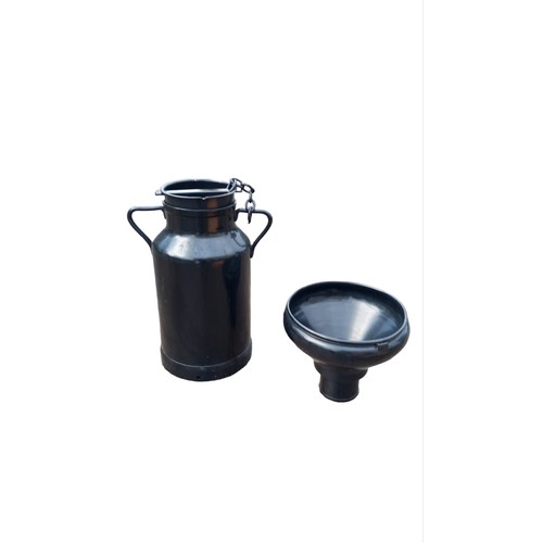 400 - MILK CHURN, LID AND FUNNEL