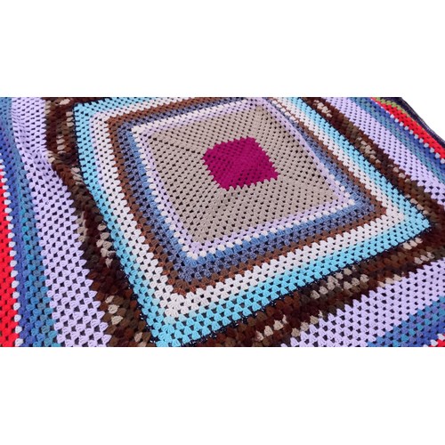 339 - VINTAGE HAND WOVEN THROW