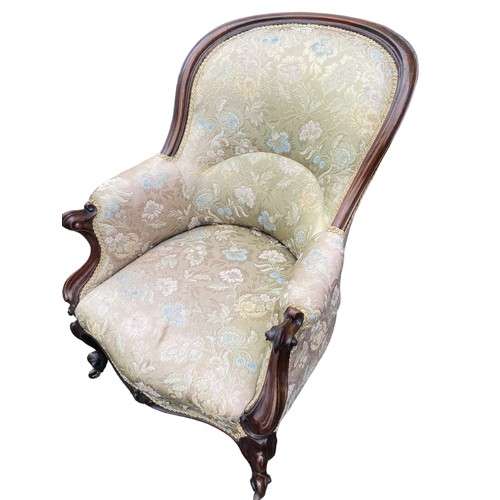 649 - AN ORNATE ANTIQUE ROSEWOOD CHAIR