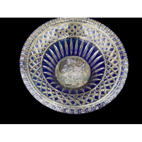 707 - STUNNING BLUE BOHEMIAN BOWL