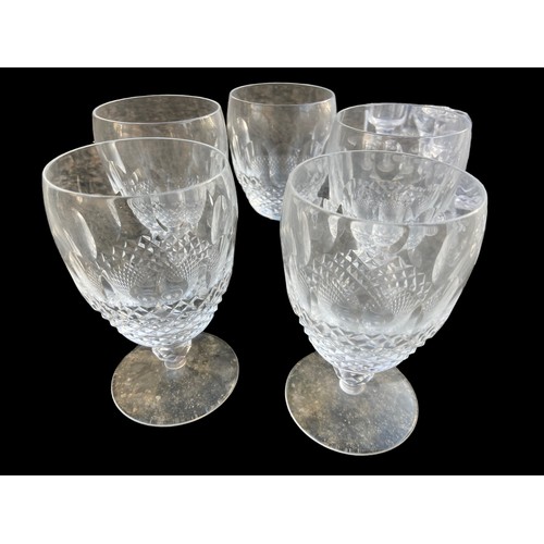 4 - A SET OF 5 WATERFORD GLASS ON STEM
