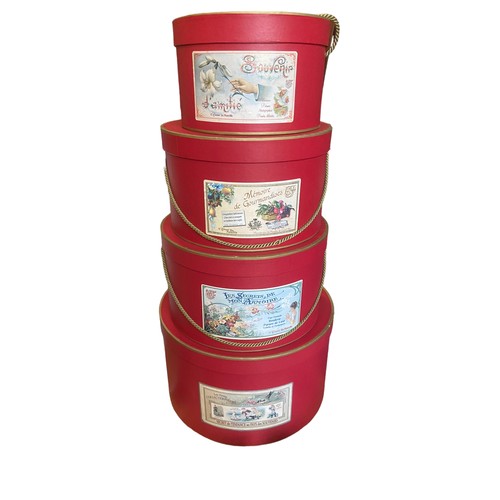 38 - A SET OF 4 GRADUATED HAT BOXES