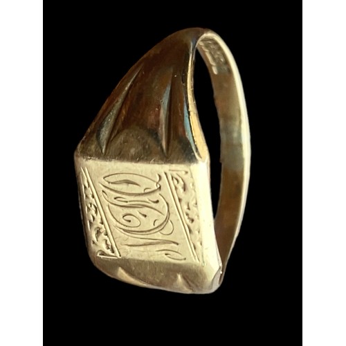 203 - A 9CT SIGNET RING WEIGHS 3G