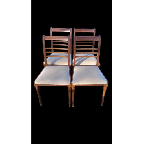 69 - A SET OF 4 ANTIQUE INLAID CHAIRS