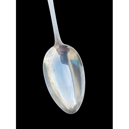 195 - BRIGHT CUT IRISH SILVER SPOON BY GIBSON 62.58grm