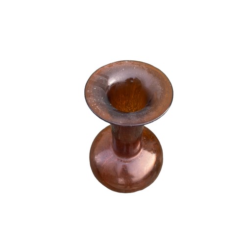 244 - ANTIQUE BROWN GLASS VASE 20