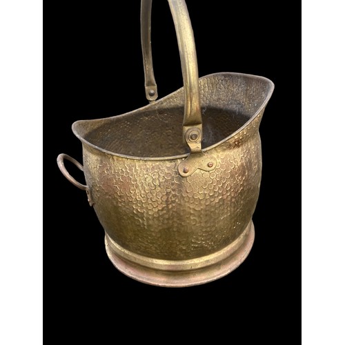 258 - BRASS HELMET COAL SCUTTLE