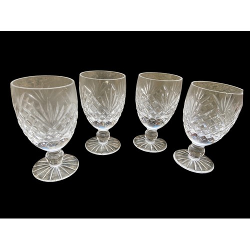 282 - SET OF 4 TYRONE CRYSTAL GLASSES ON STEM