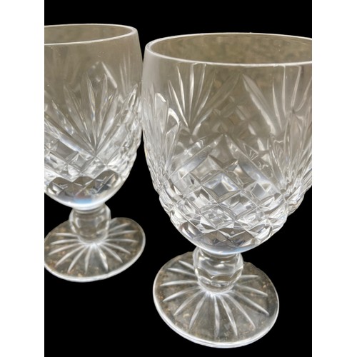 282 - SET OF 4 TYRONE CRYSTAL GLASSES ON STEM