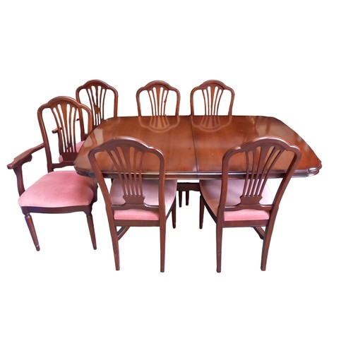 294 - MAHOGANY TABLE AND 6 CHAIRS