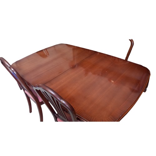 294 - MAHOGANY TABLE AND 6 CHAIRS