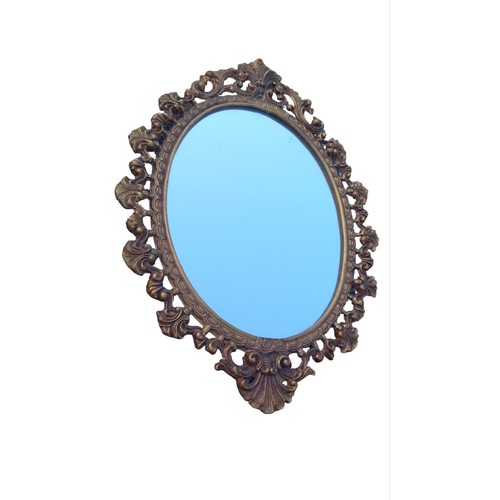 234 - A GILT METAL SMALL MIRROR